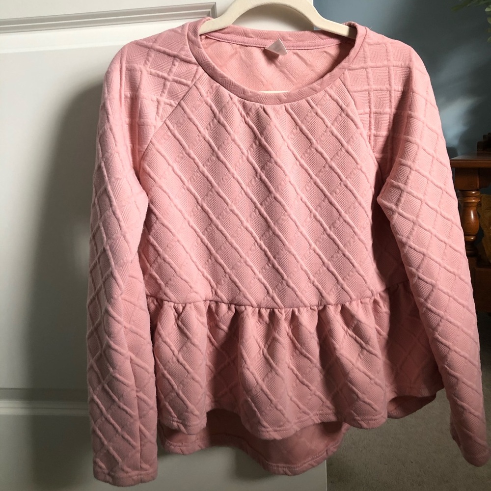 SHEIN Pink Peplum High-Low